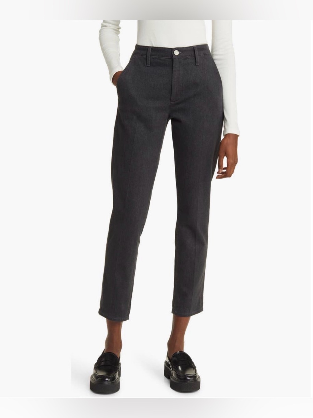 AG Caden High Waist Stretch Crop Jean Trousers 28 Charcoal Stone NWOT